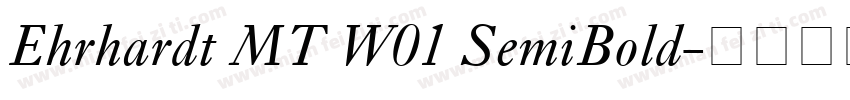 Ehrhardt MT W01 SemiBold字体转换